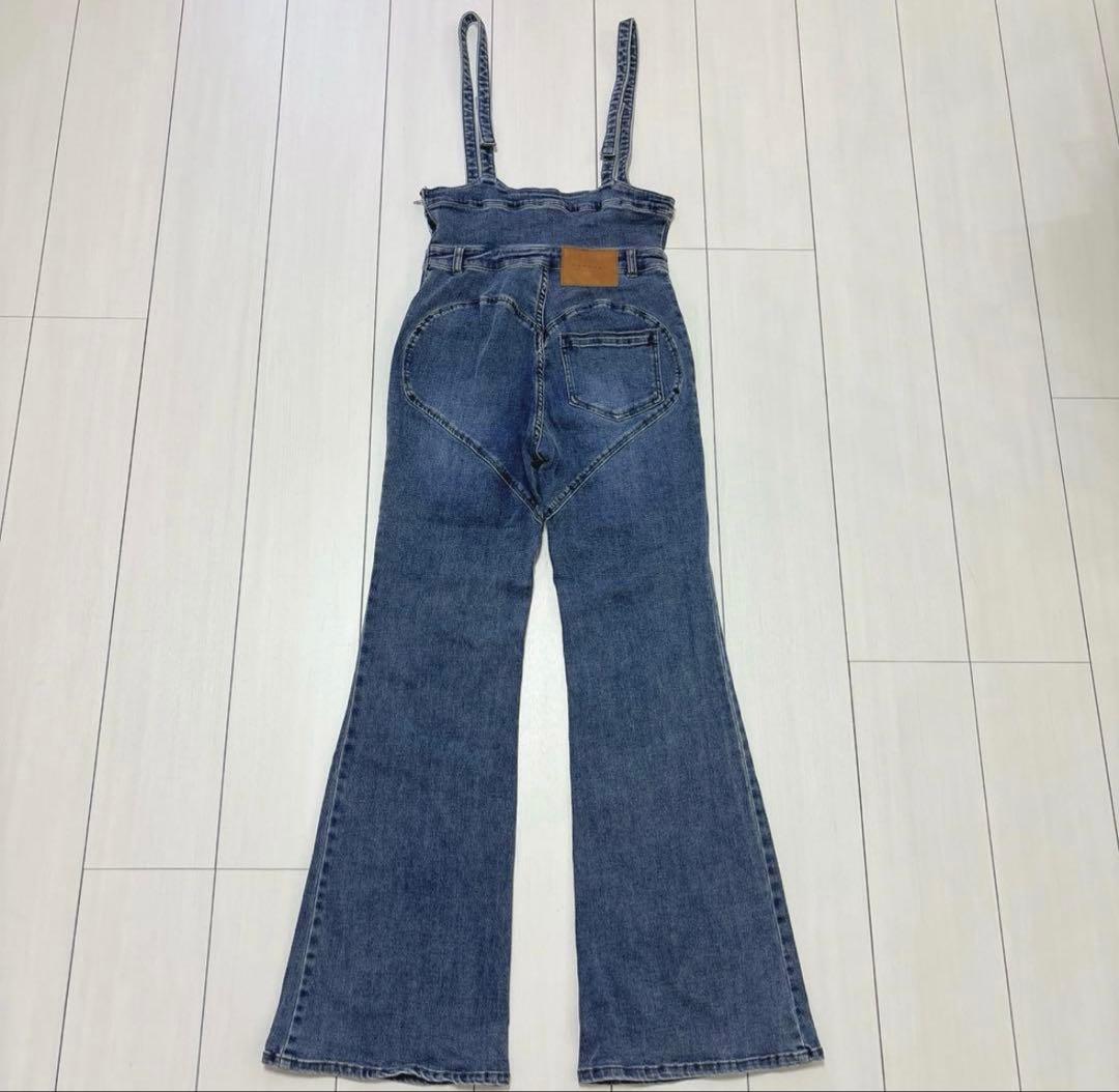 パンツ andmary Heart hip denim allinone M