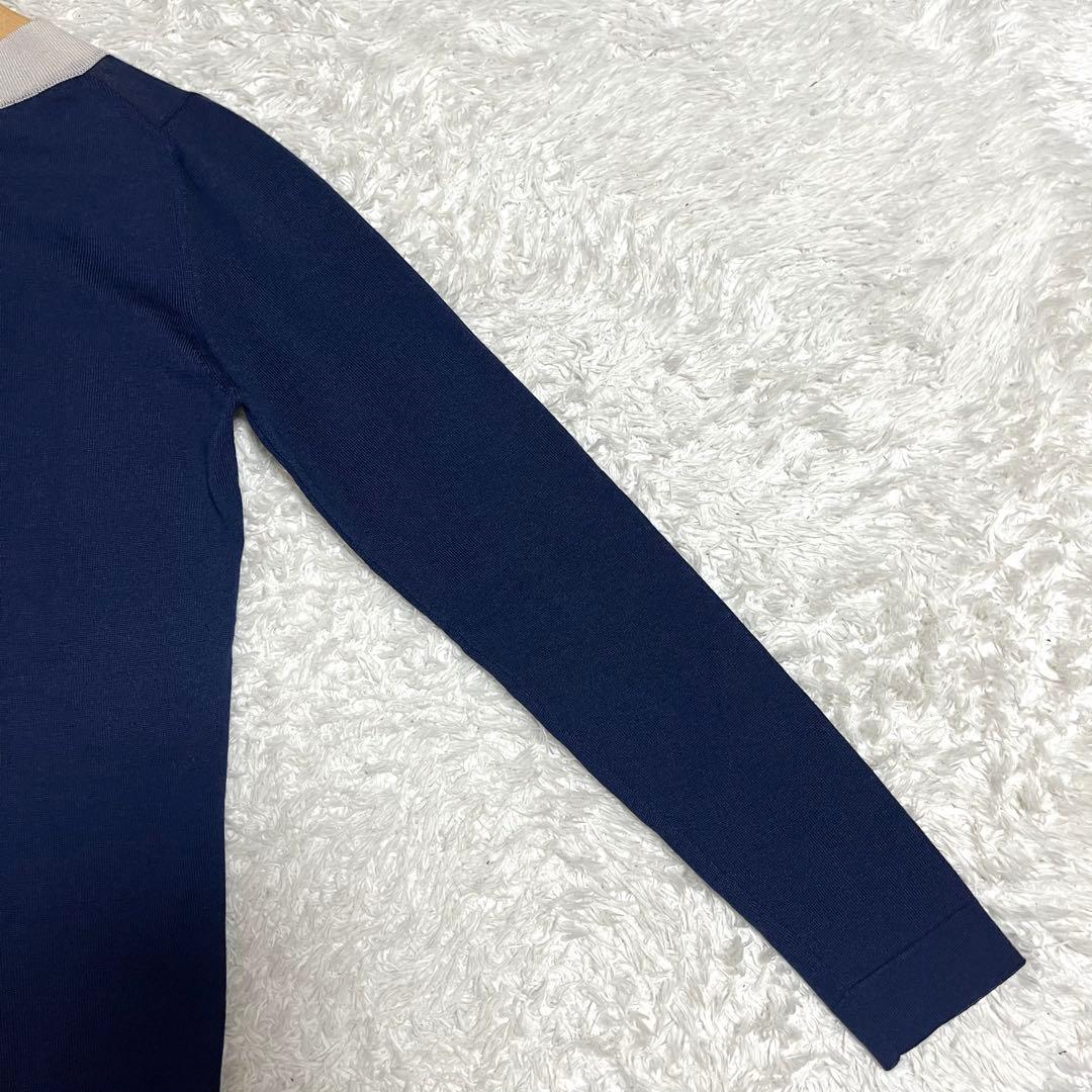 PRADA プラダ ニット シルク ウール ネイビー 40サイズ トップス