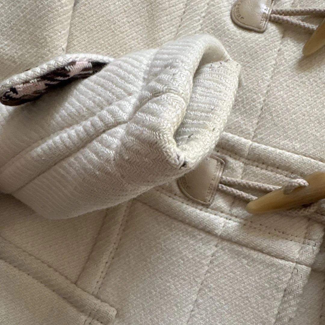 レア✨バーバリーブルーレーベル ダッフルコート ノバチェック フード ホワイト