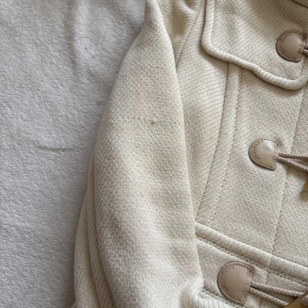 レア✨バーバリーブルーレーベル ダッフルコート ノバチェック フード ホワイト