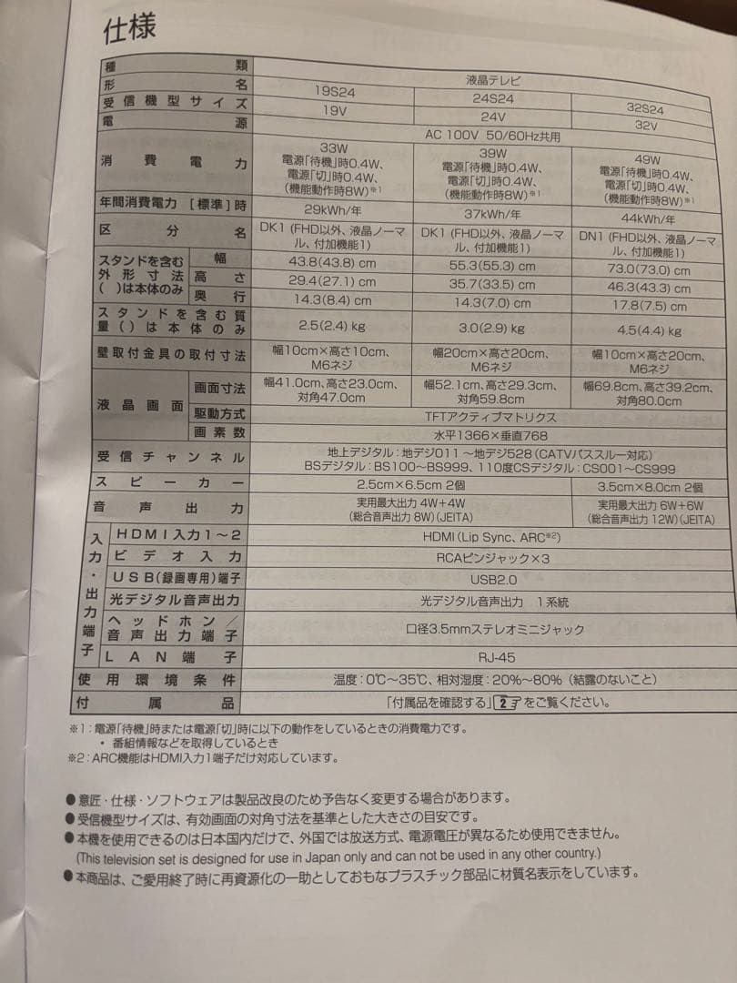 【値下げ】TOSHIBA REGZA 32S24 液晶テレビ