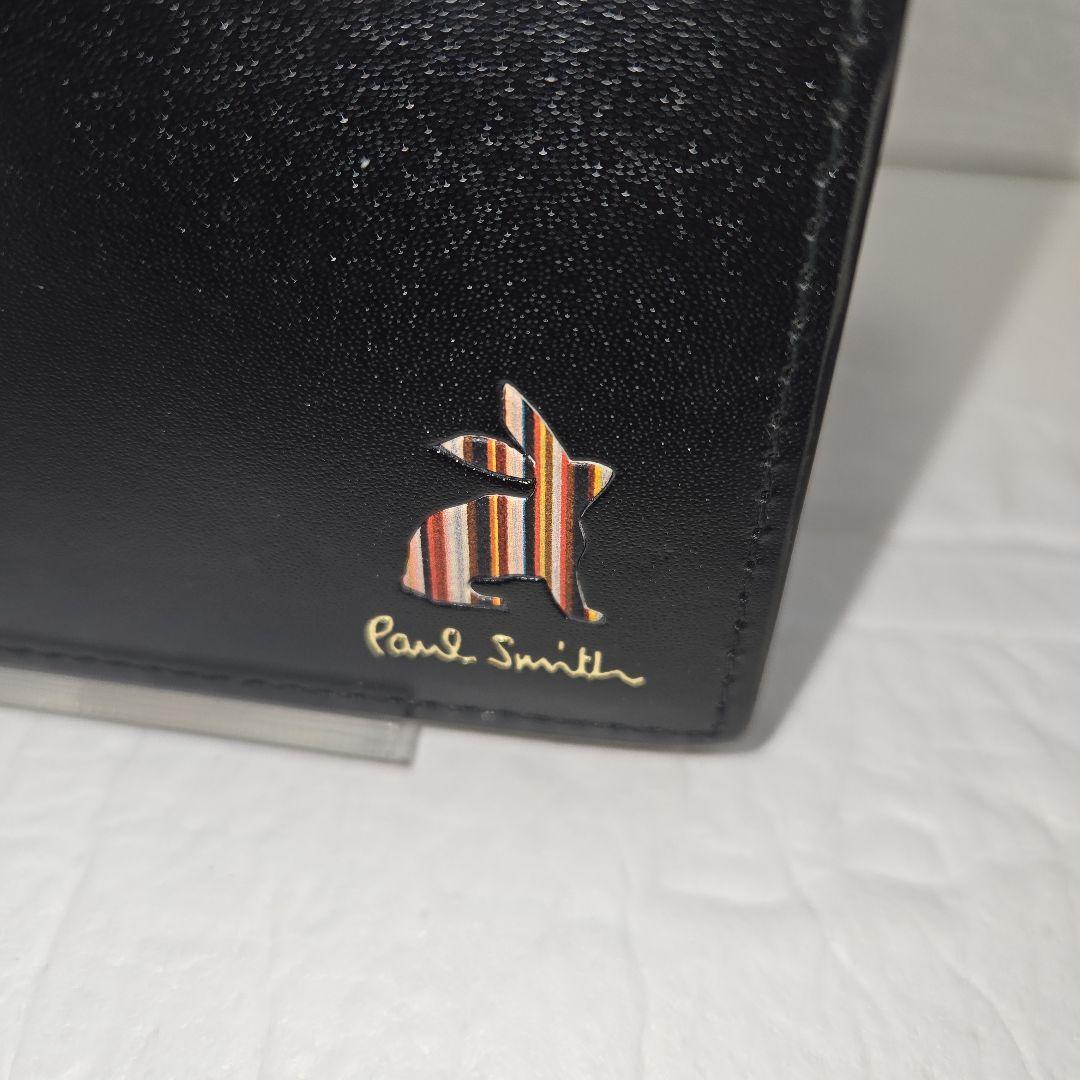 極美品♪ ポールスミス　名刺入れ　マーケトリーストライプ　ブラック