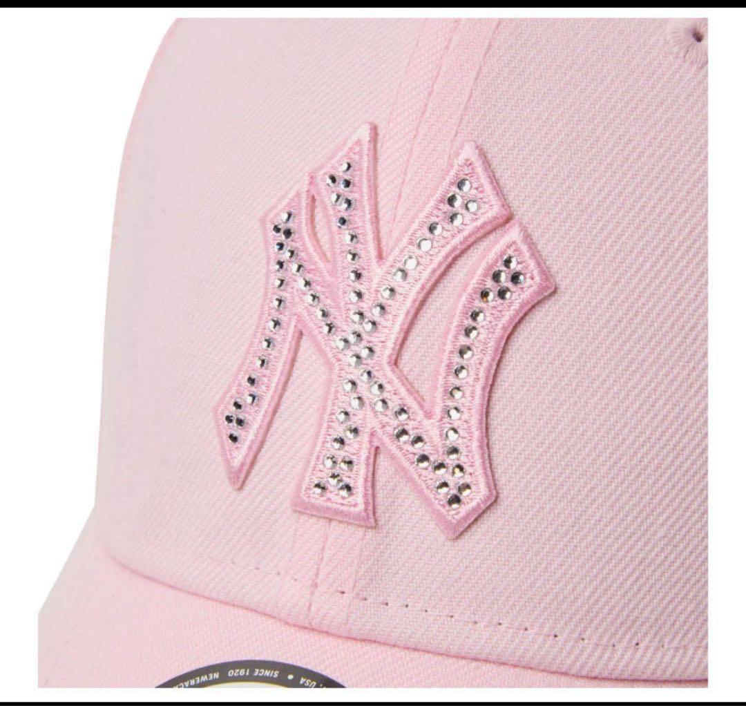 ニューエラ　9FORTY ラインストーン ピンク　RHINESTONE