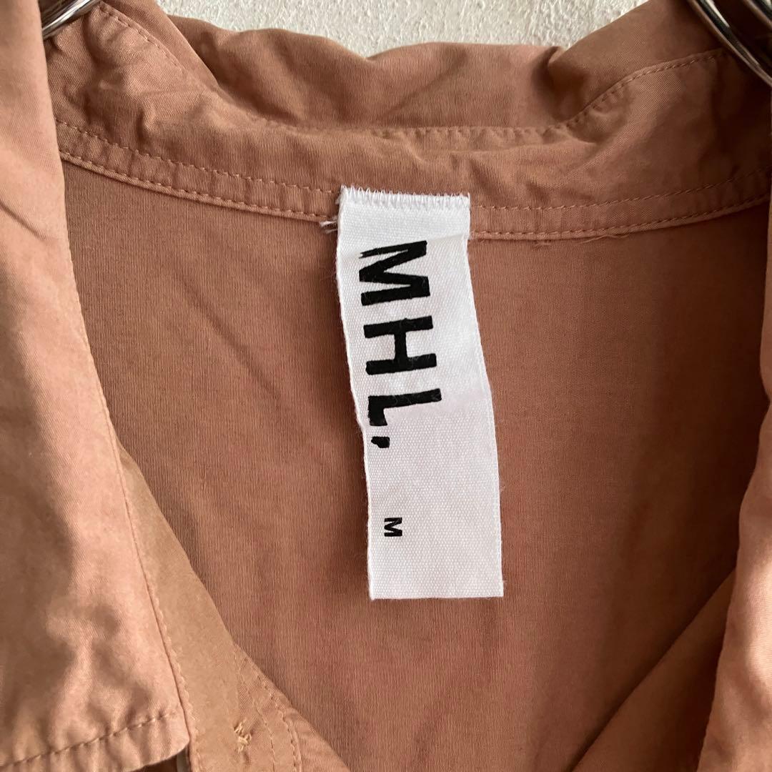24SS MHL. COMPACT COTTON POPLIN シャツ ブラウン