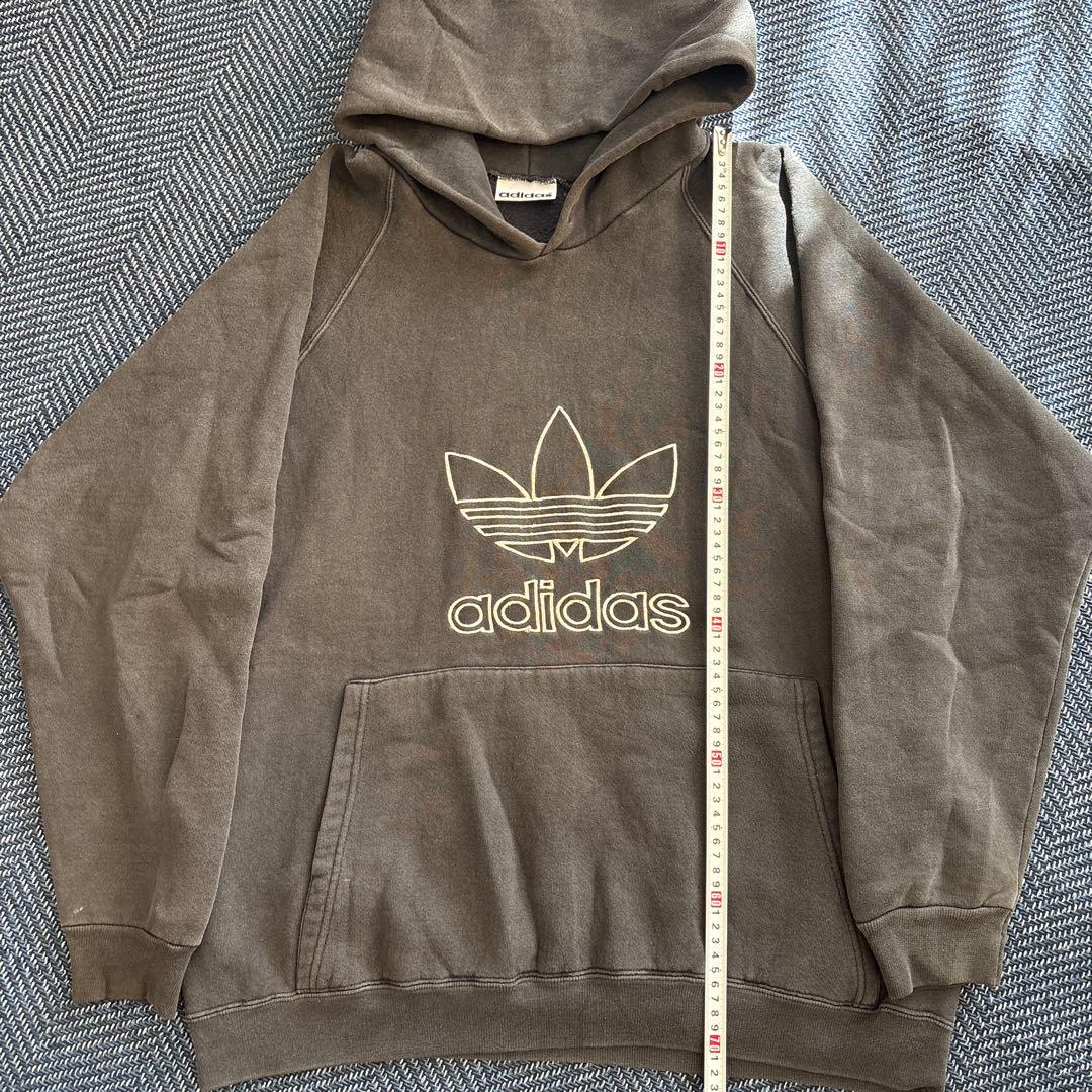 90s Y2K adidas オリジナルス パーカー トレフォイル 刺繍フェード