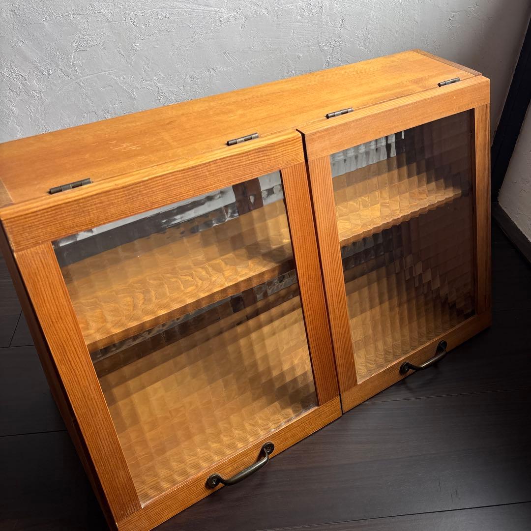 木製 キッチン 収納 ショーケース 収納ラック 調味料 レトロ アンティーク