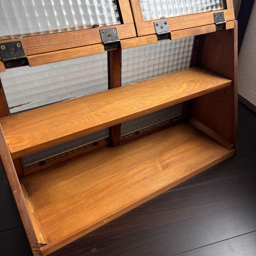 木製 キッチン 収納 ショーケース 収納ラック 調味料 レトロ アンティーク