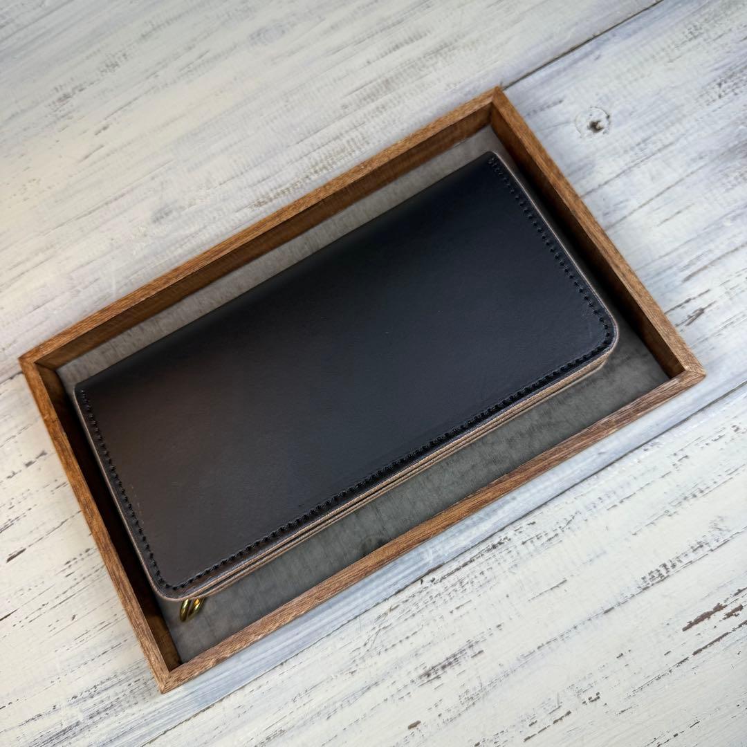 【トラッカーウォレット ロング 3層】 ブラック 姫路 ゴールド YKK