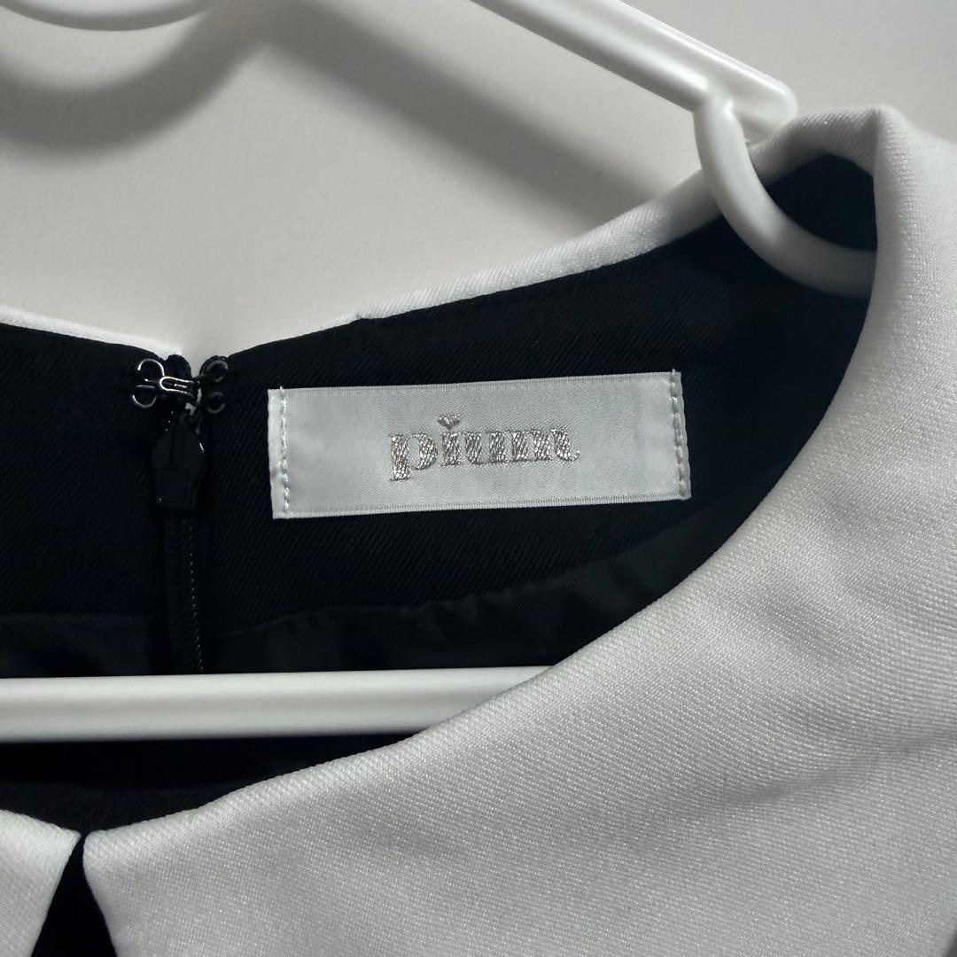 pium チュールエプロン付きドーリーワンピース