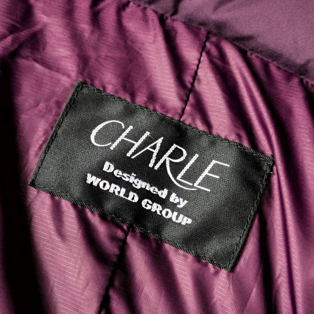 CHARLE×World【コラボ/限定品】高級ダウンジャケット〈Ｌ〉EL90 紫