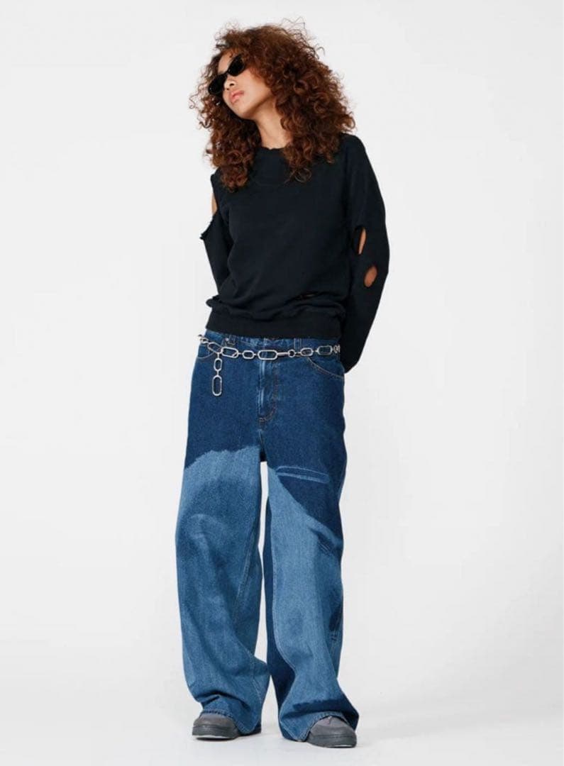 パンツ BEEDENFACE PRINT WIDE STRAIGHT PANTS