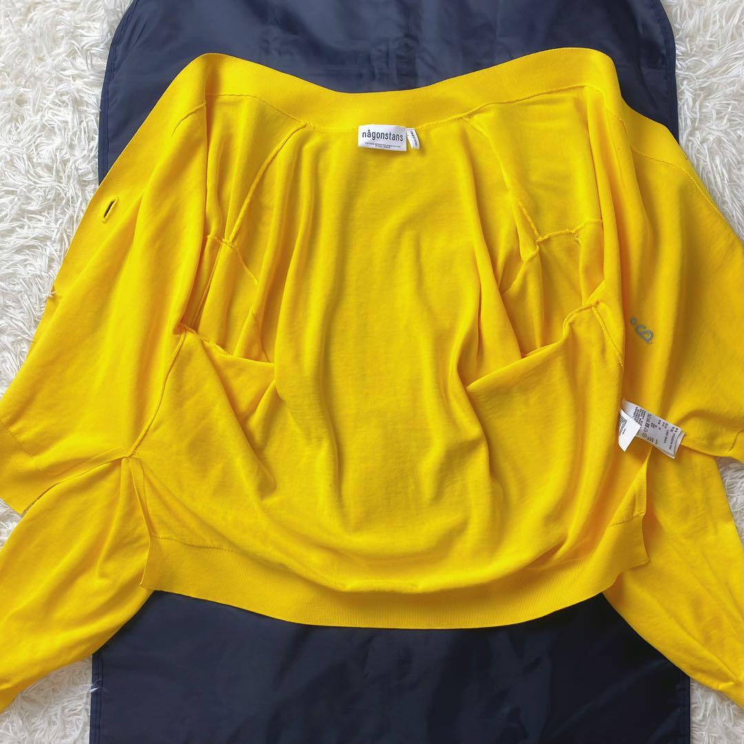 9値下げ中　23SS　ナゴンスタンス　カーブスリーブカーディガン ロゴ　M