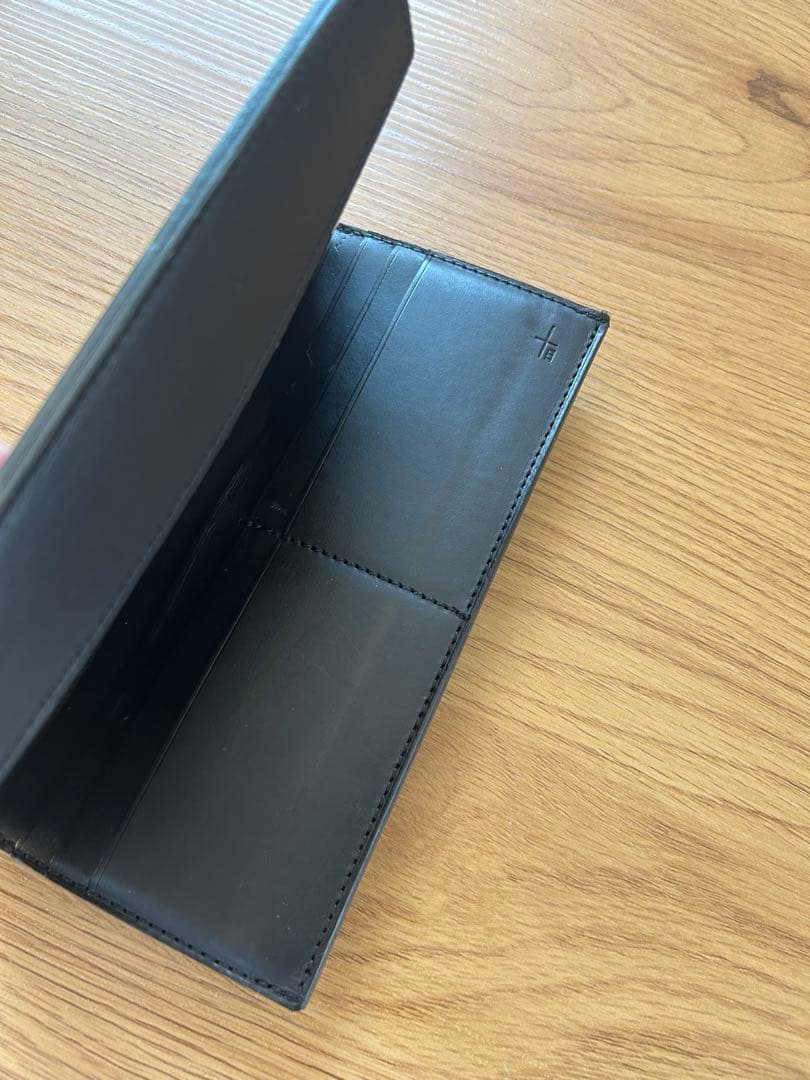 ブラックレザー長財布 m+ エムピウ