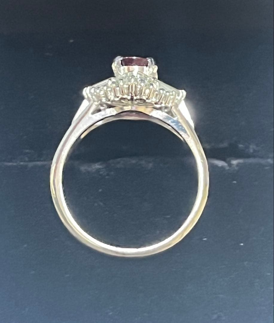 ルビー指輪　プラチナ　リング　ダイヤモンド Pt 900 刻印あり