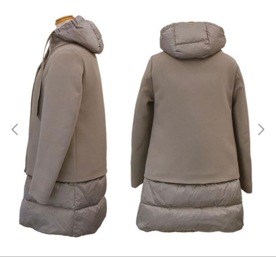 【A】☆ヘルノHERNO切替Aラインダウンコートジャケット