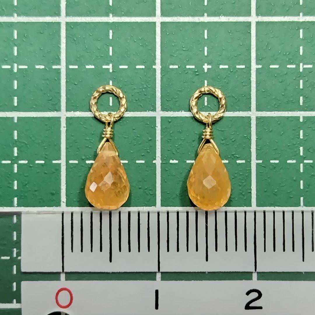 No.1482 希少 スペクトロライト ピアス イヤリング チャーム 14kgf