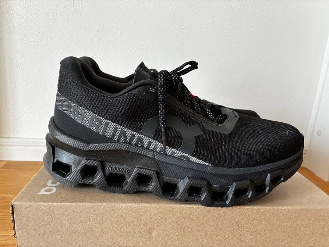 靴 On Cloudmonster2 black/black 26cm