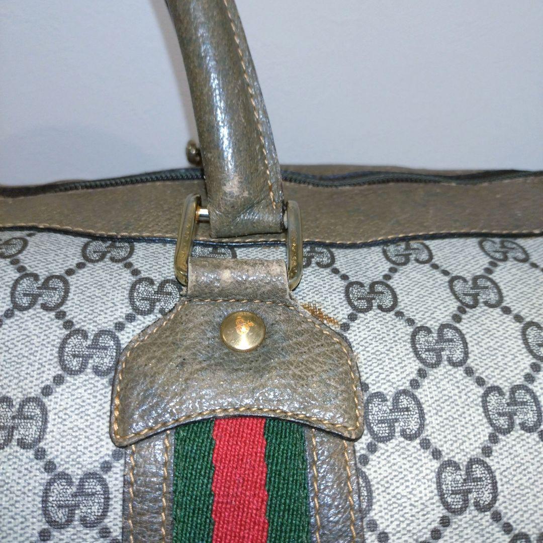 k*読様 ​【ヴィンテージ】オールドグッチ ボストン GG柄 シェリーライン G