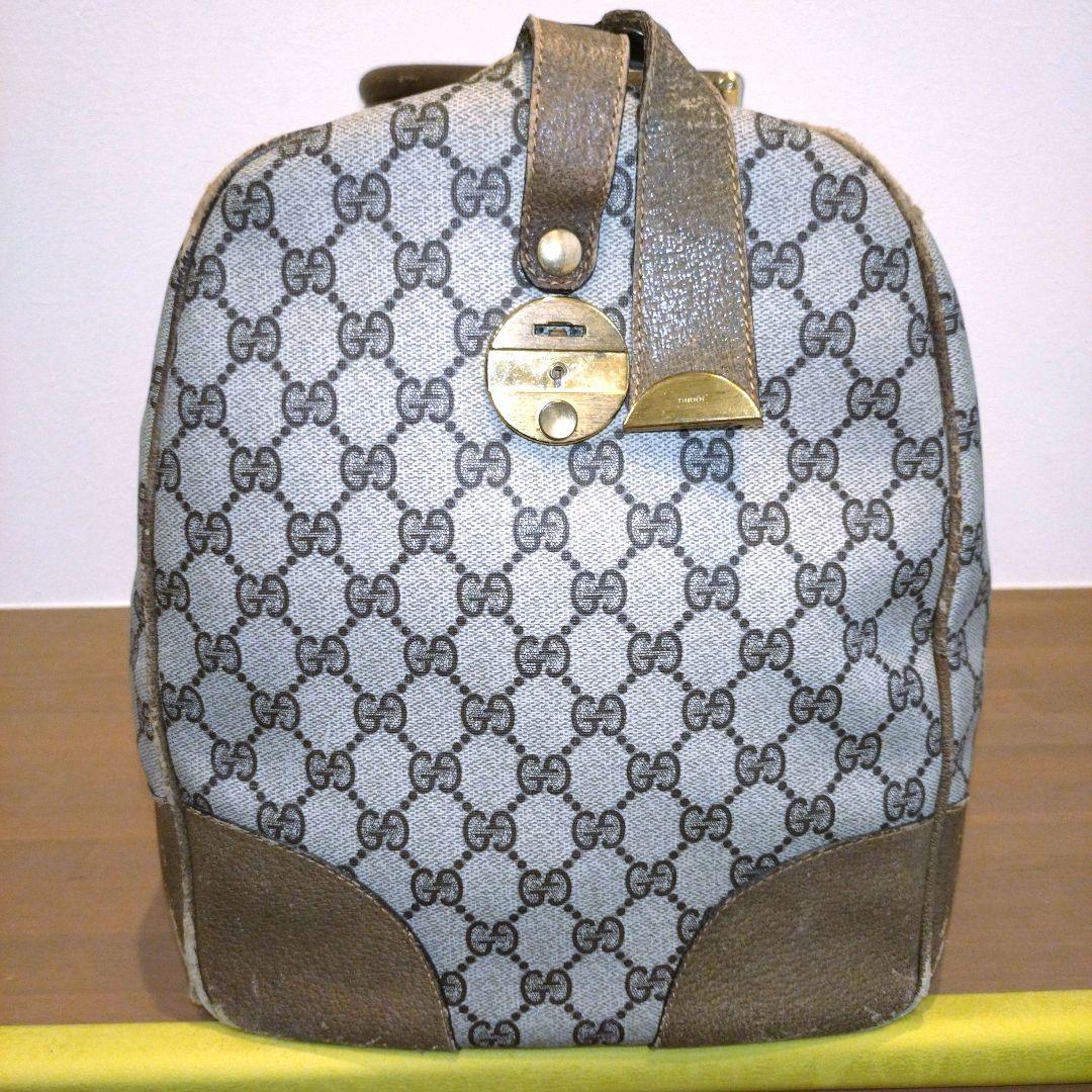 k*読様 ​【ヴィンテージ】オールドグッチ ボストン GG柄 シェリーライン G