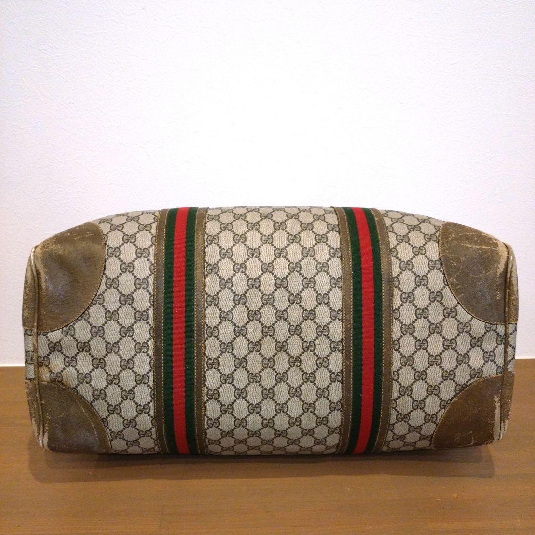 k*読様 ​【ヴィンテージ】オールドグッチ ボストン GG柄 シェリーライン G