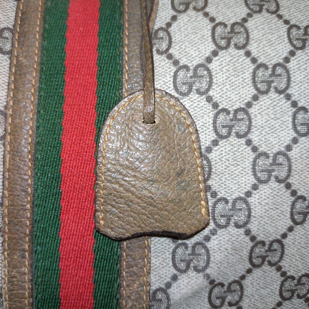 k*読様 ​【ヴィンテージ】オールドグッチ ボストン GG柄 シェリーライン G