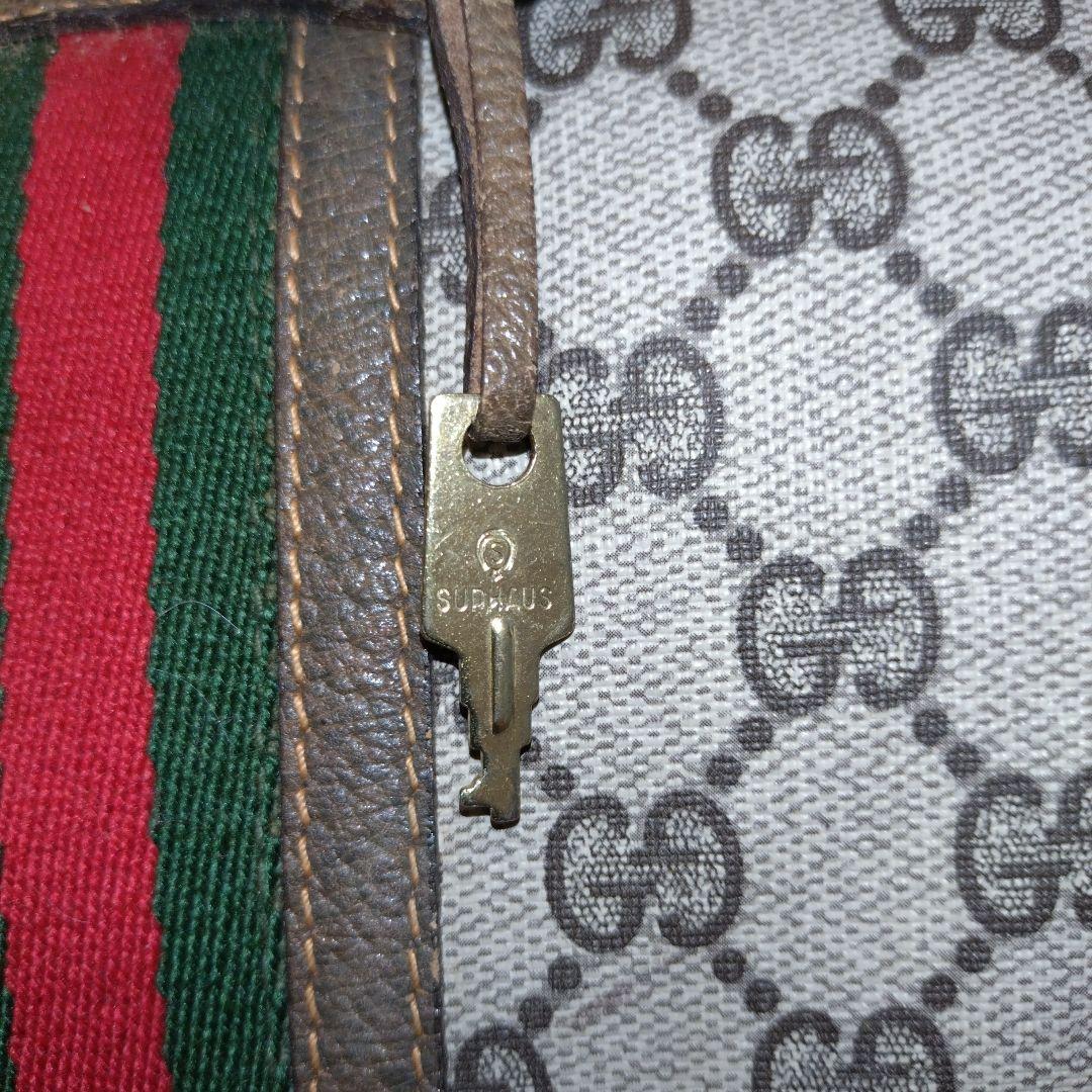 k*読様 ​【ヴィンテージ】オールドグッチ ボストン GG柄 シェリーライン G