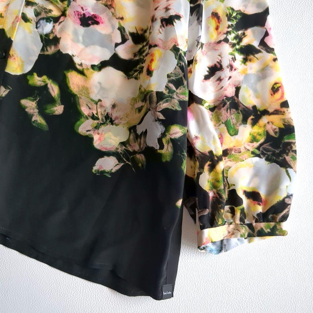 新品★ポールスミス ブラック ボウタイ ブラウス 花柄 44