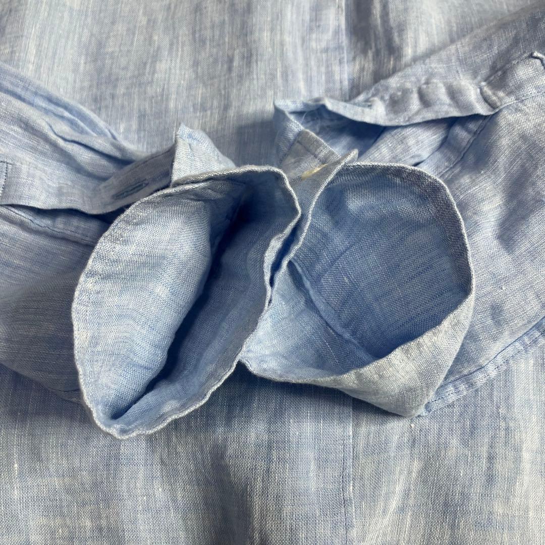 訳あり美品✨24SS ドゥーズィエムクラス　リネン ウォッシュシャツ　衿ワイヤー