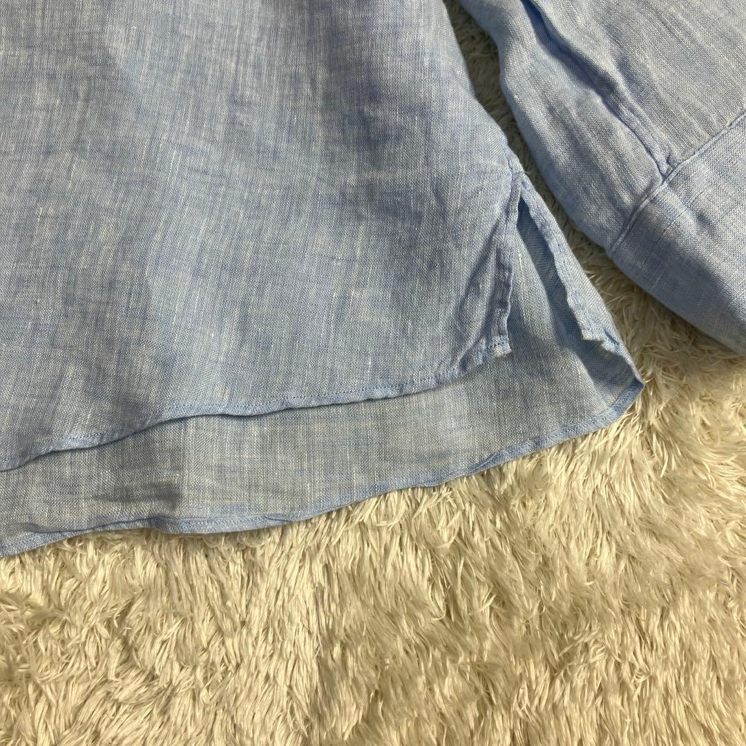 訳あり美品✨24SS ドゥーズィエムクラス　リネン ウォッシュシャツ　衿ワイヤー