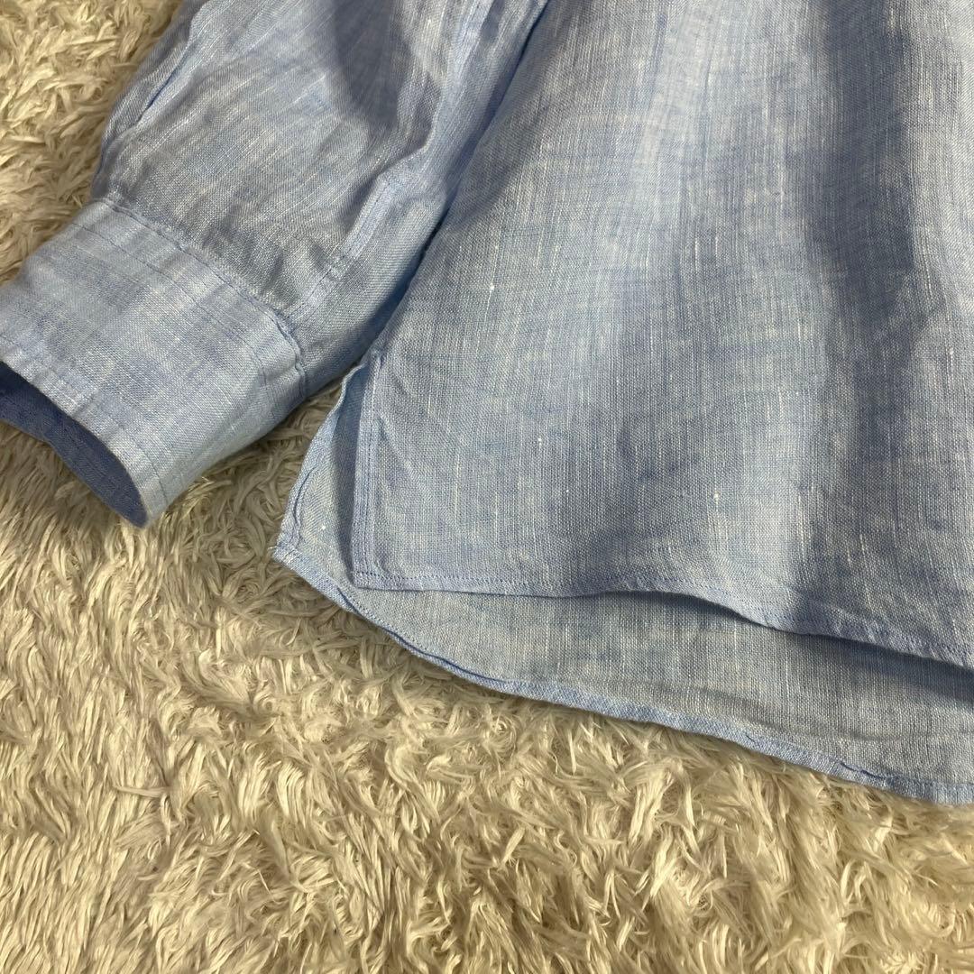 訳あり美品✨24SS ドゥーズィエムクラス　リネン ウォッシュシャツ　衿ワイヤー