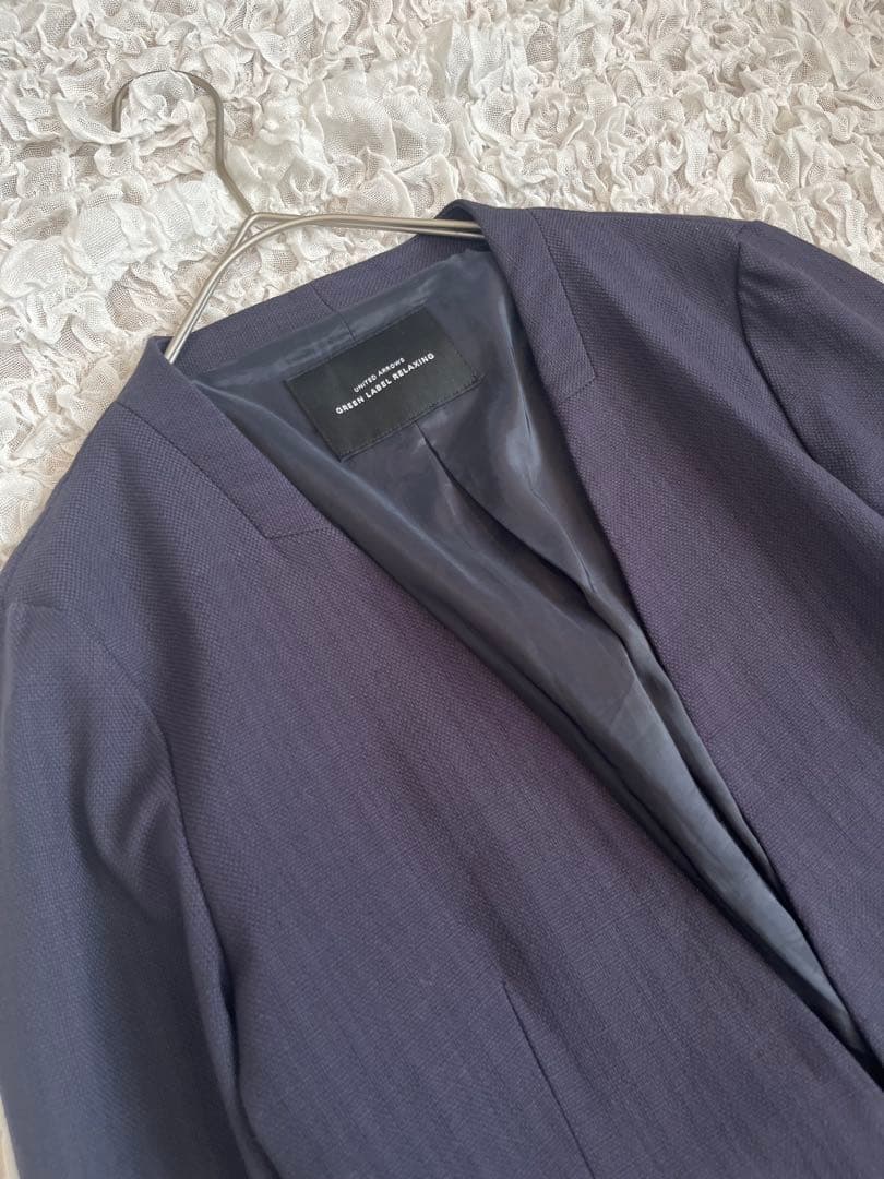 green label relaxingネイビーパンツスーツセット セットアップ