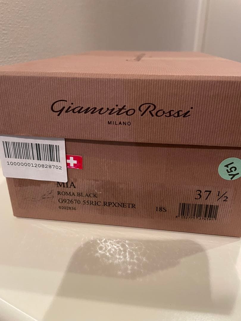 ジャンヴィトロッシ☆リボンパンプス☆ブラック37ハーフ