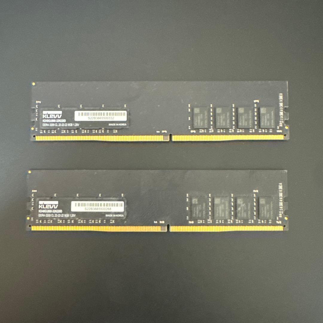 KLEVV DDR4-3200hz 32GB（16GBx2枚）