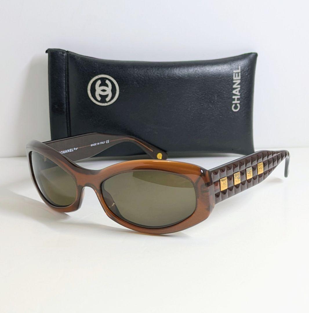 CHANEL シャネル ココマーク マトラッセ サングラス ブラウン系