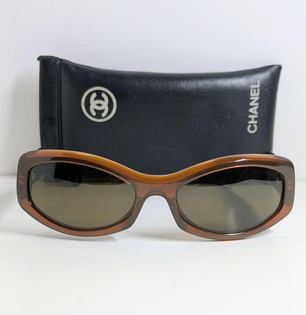 CHANEL シャネル ココマーク マトラッセ サングラス ブラウン系