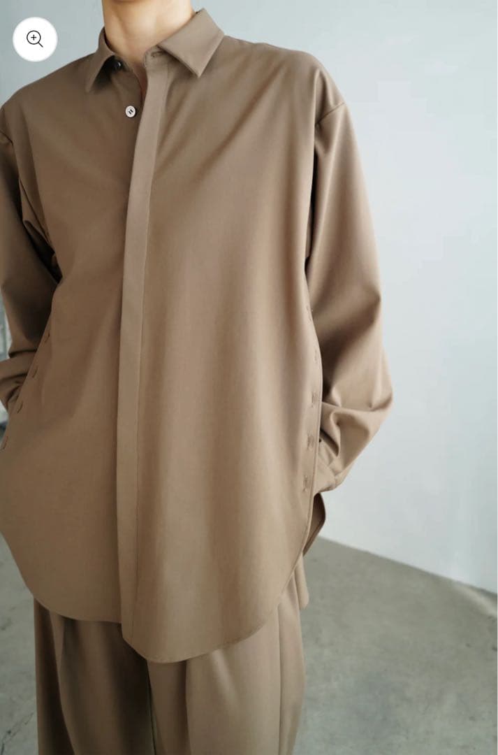 ＆her Side Button Shirts / BROWN