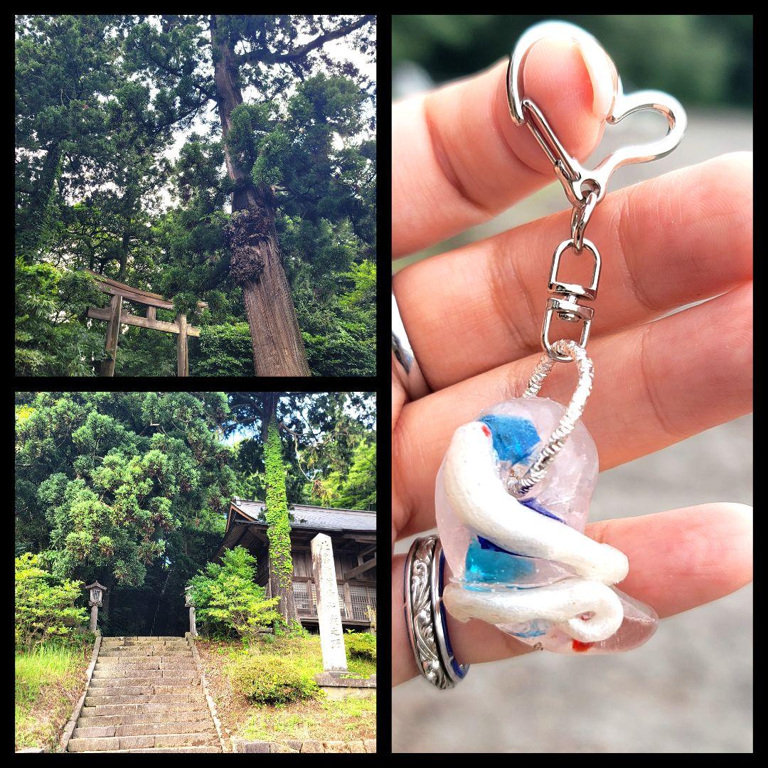 限定品★願叶言霊　白蛇オルゴキーホルダー