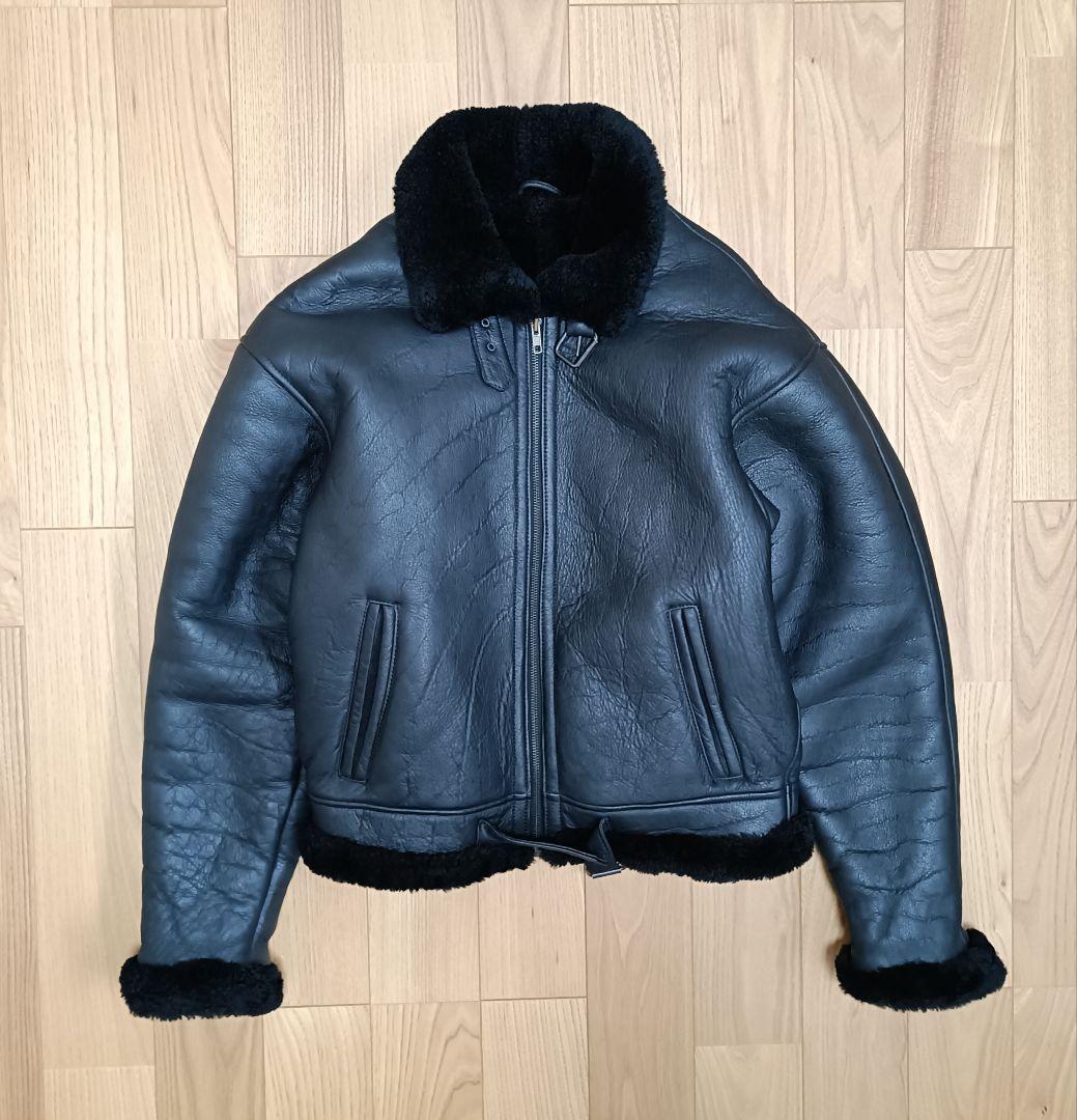 SUZUYA スズヤ ブラック　B-3ジャケット　レザー　羊革