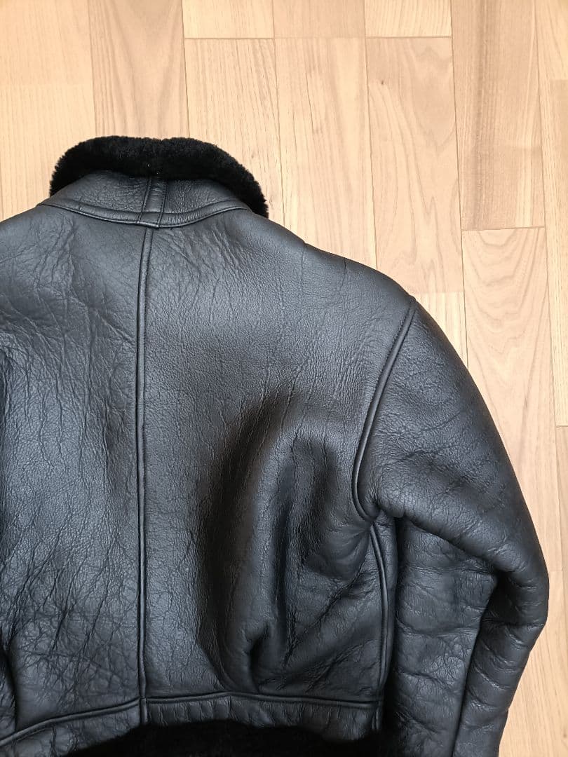 SUZUYA スズヤ ブラック　B-3ジャケット　レザー　羊革