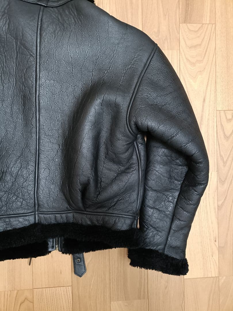 SUZUYA スズヤ ブラック　B-3ジャケット　レザー　羊革