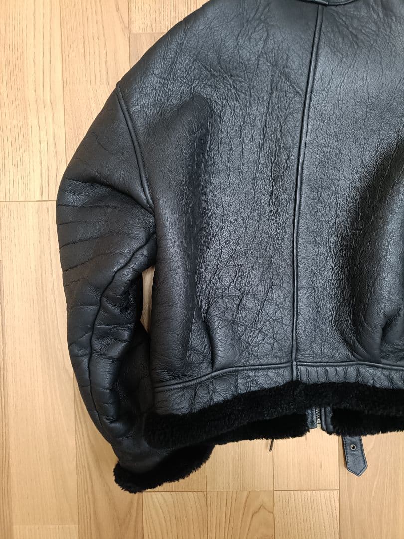 SUZUYA スズヤ ブラック　B-3ジャケット　レザー　羊革