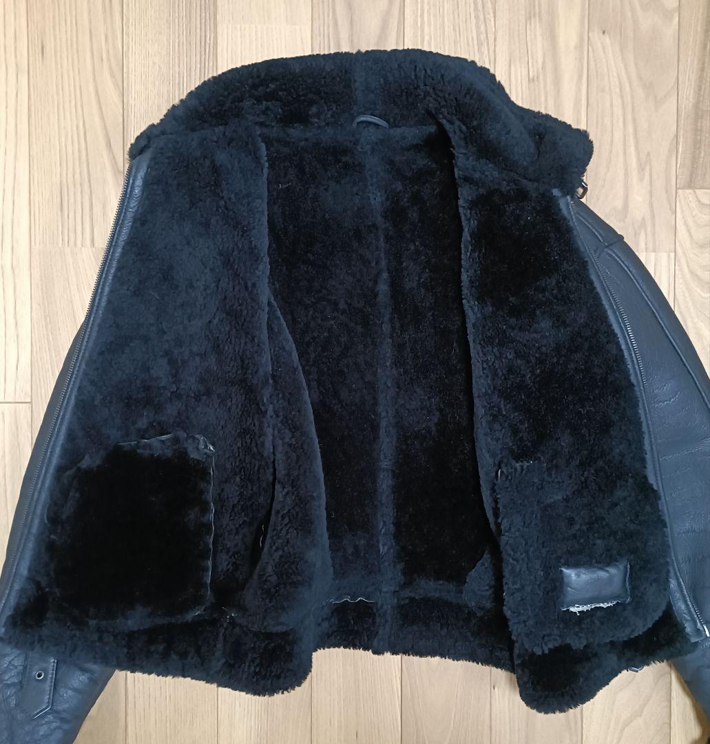 SUZUYA スズヤ ブラック　B-3ジャケット　レザー　羊革