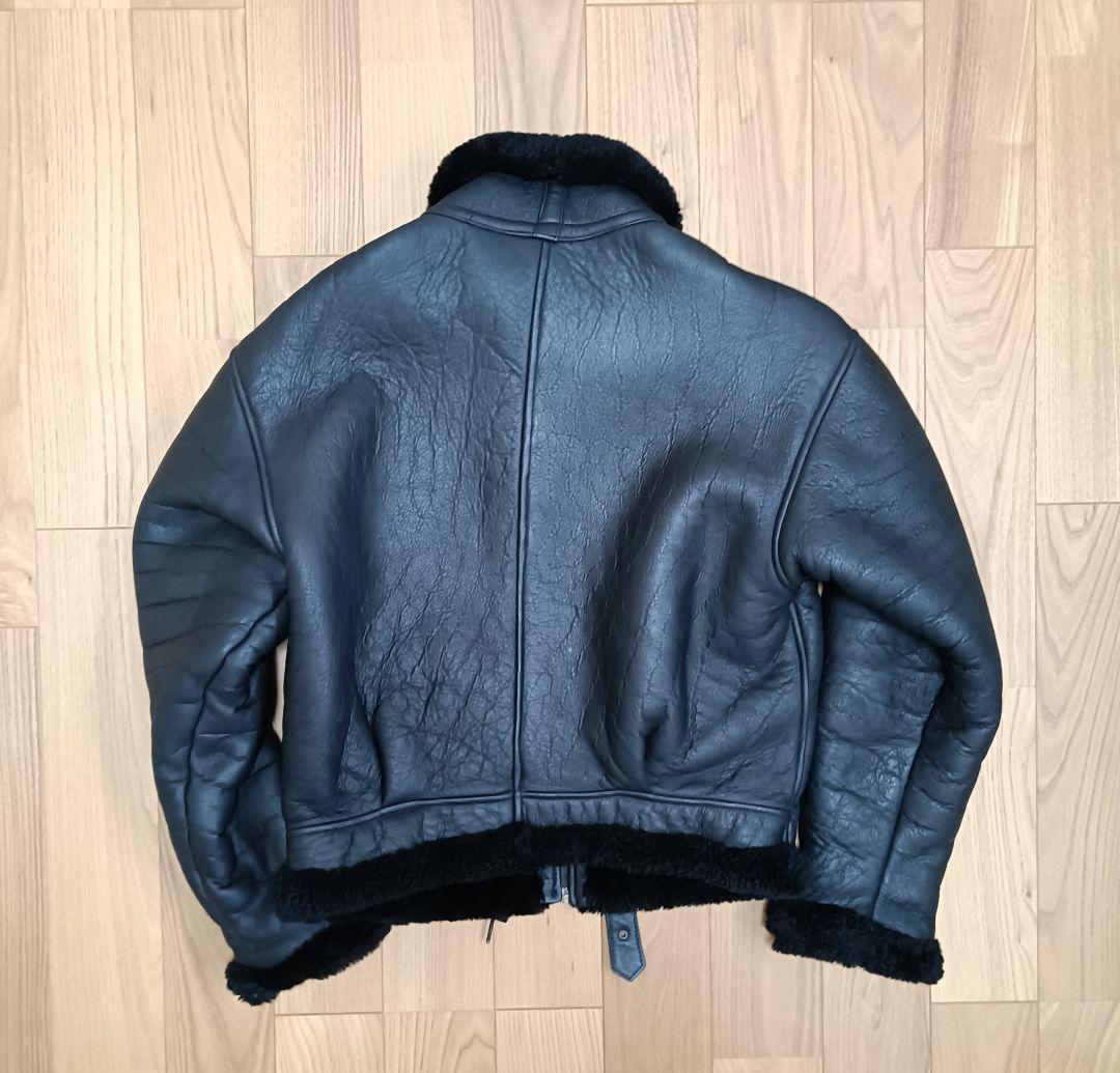 SUZUYA スズヤ ブラック　B-3ジャケット　レザー　羊革