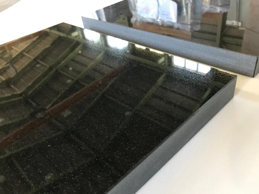 高級 天然黒御影石 オーディオボード ●300×240×28● ペア【送料無料】