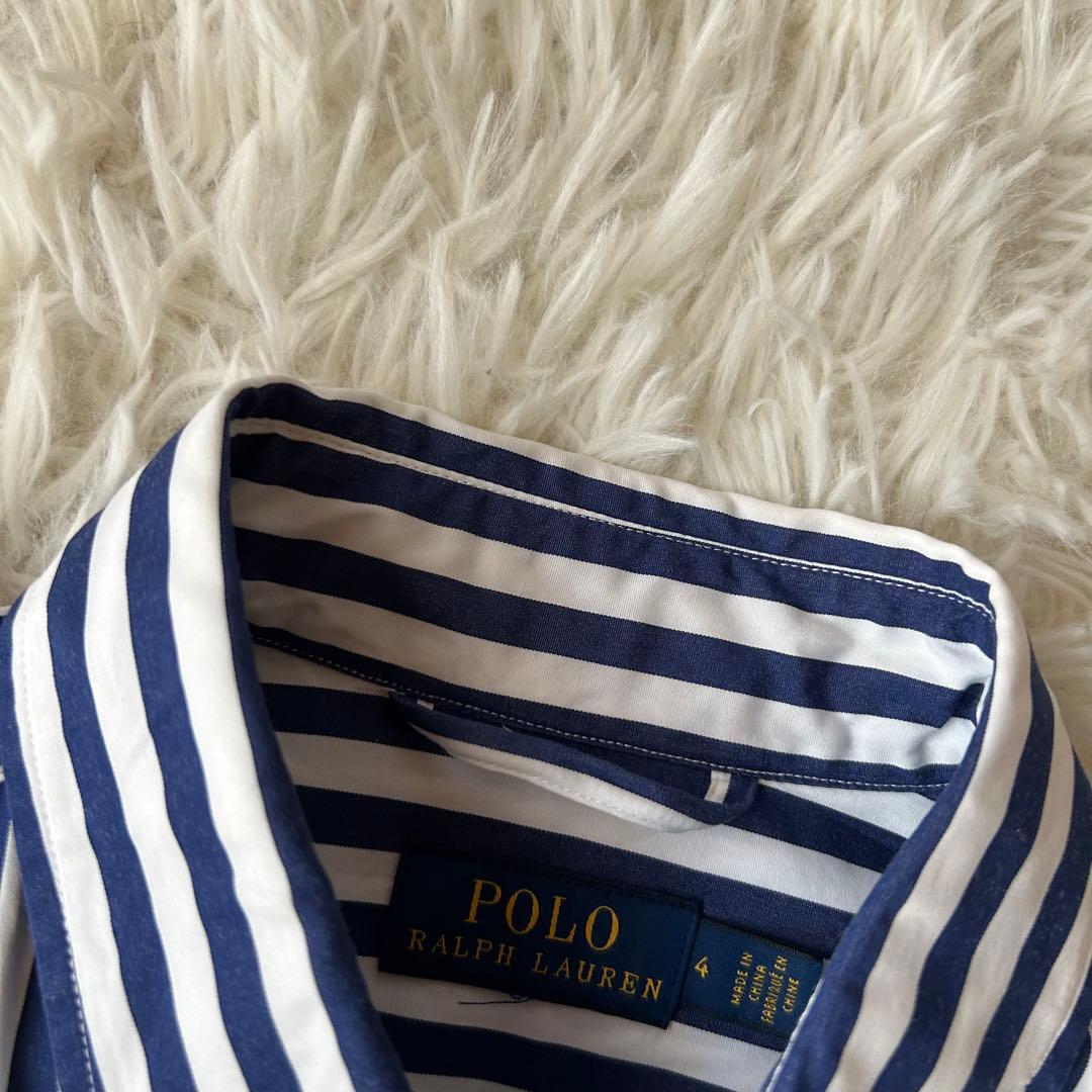 ♦︎ラルフローレン　ベルテッド ストライプド コットン シャツドレス　ワンピース