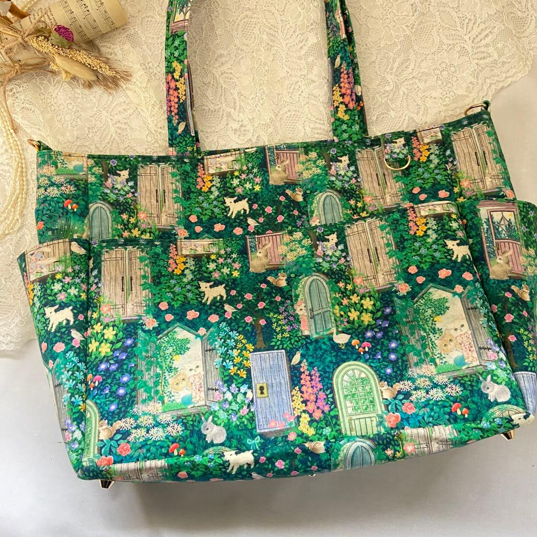 オーダー品　ハンドメイド　ユキエモン　トートバッグ　A4サイズ