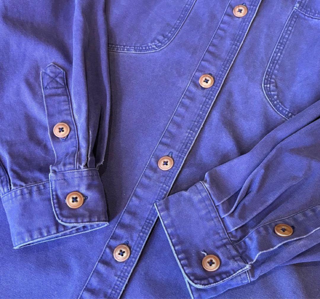 雪なしタグ 90s patagonia ダック シャツ フェード