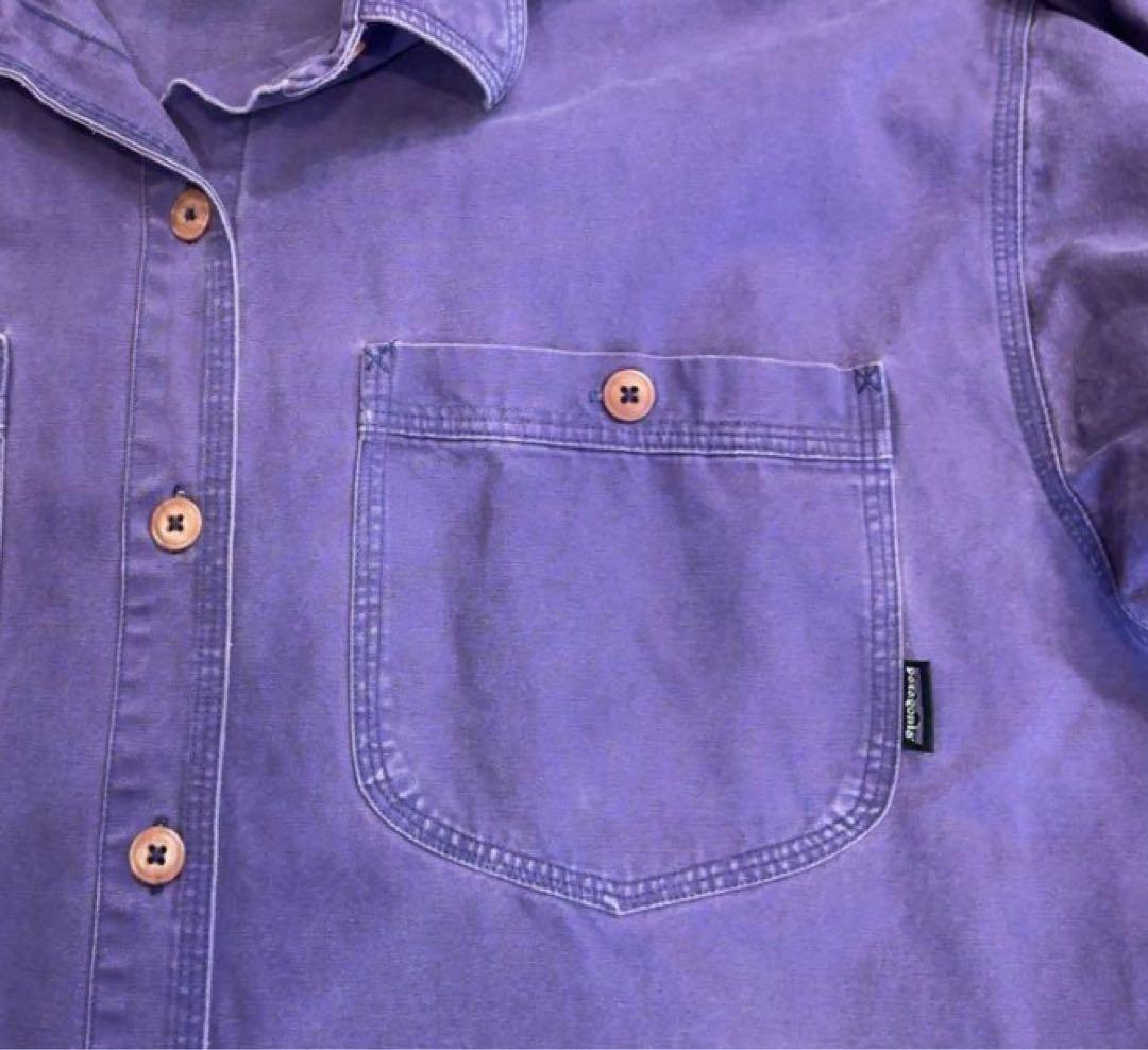 雪なしタグ 90s patagonia ダック シャツ フェード