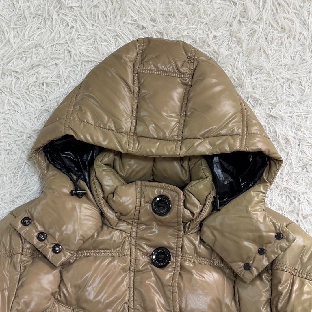 17090✨モンクレール ダウンジャケット サイズ3 フード着脱 カーキ