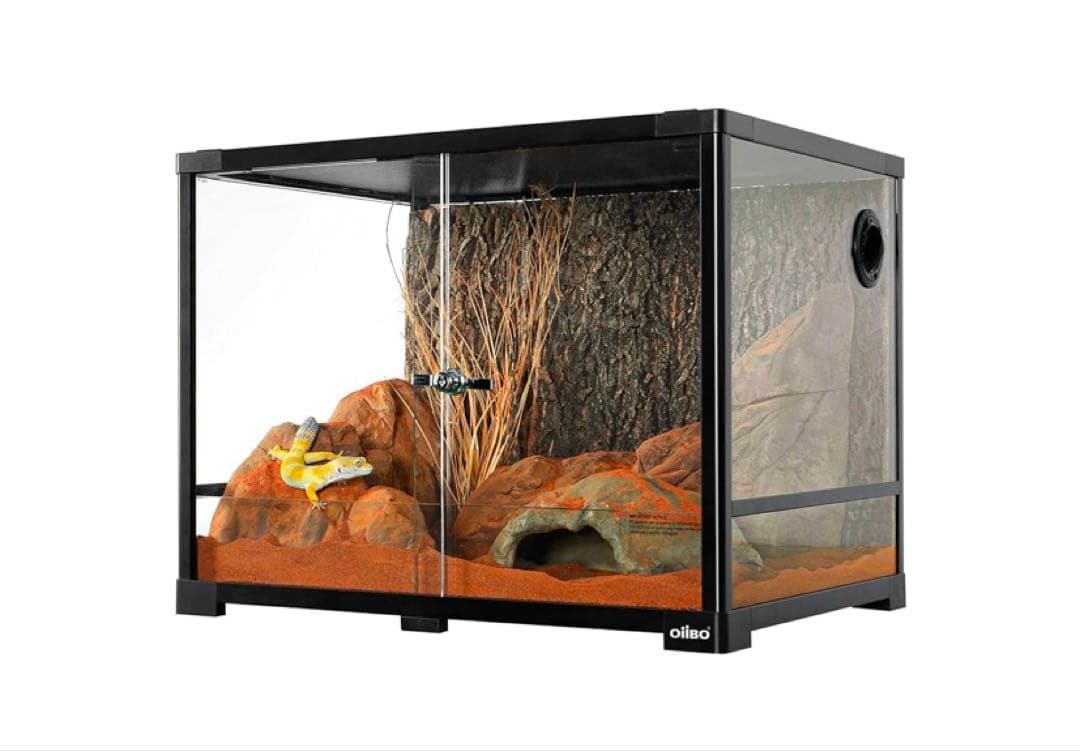 120L 爬虫類ケージ グラステラリウム 透明 W60×D45×H45CM